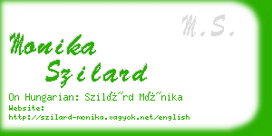 monika szilard business card